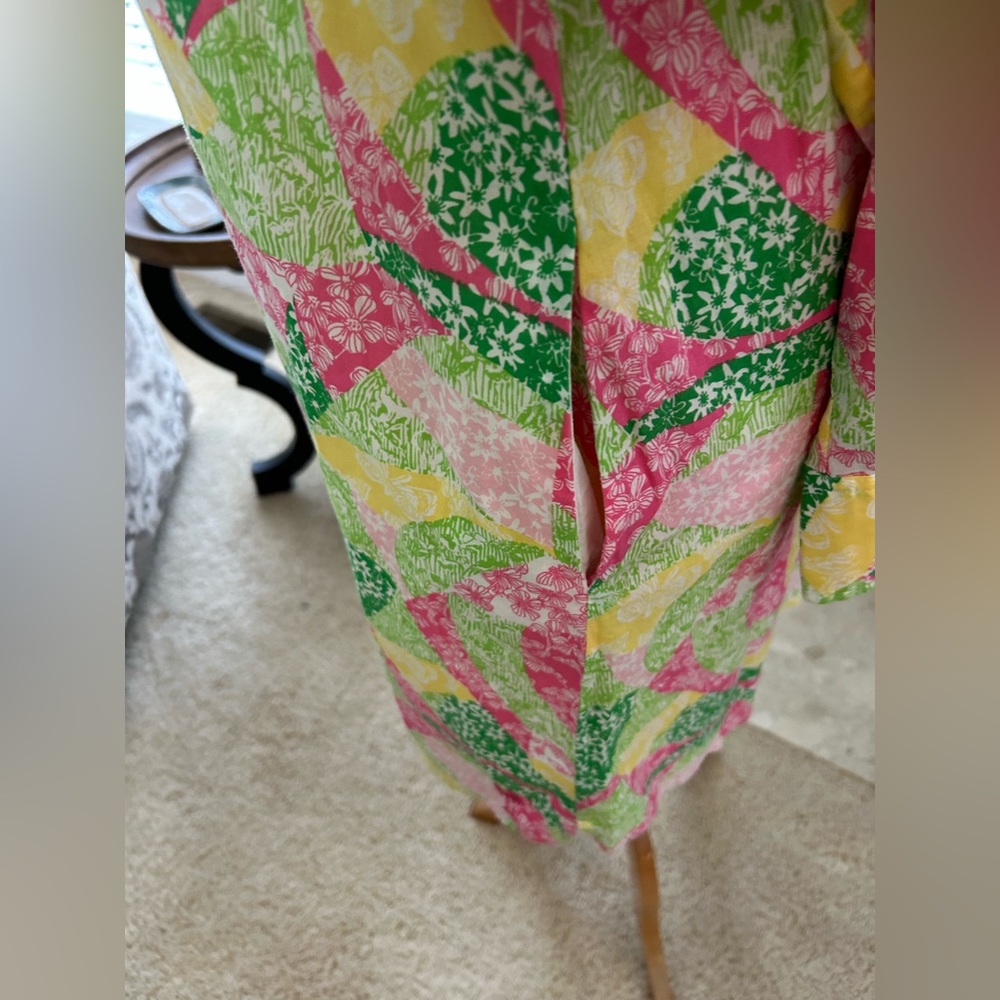 Lilly Pulitzer Vintage Multi Patchwork Shirt Dress - image 7